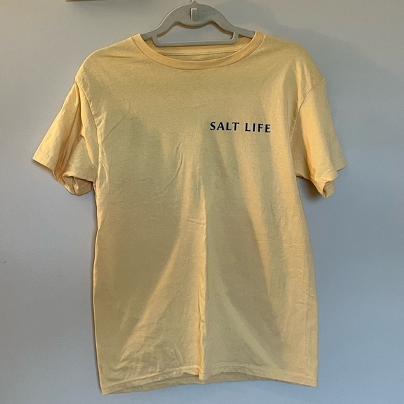 Salt Life The Real Deal Fishing T-shirt Yellow - Picture 1 of 7